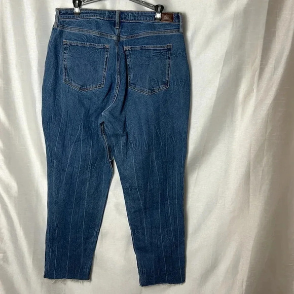 Hollister Women jeans size 32 blue NWT curvy high rise frayed patchwork and hem - Picture 5 of 12